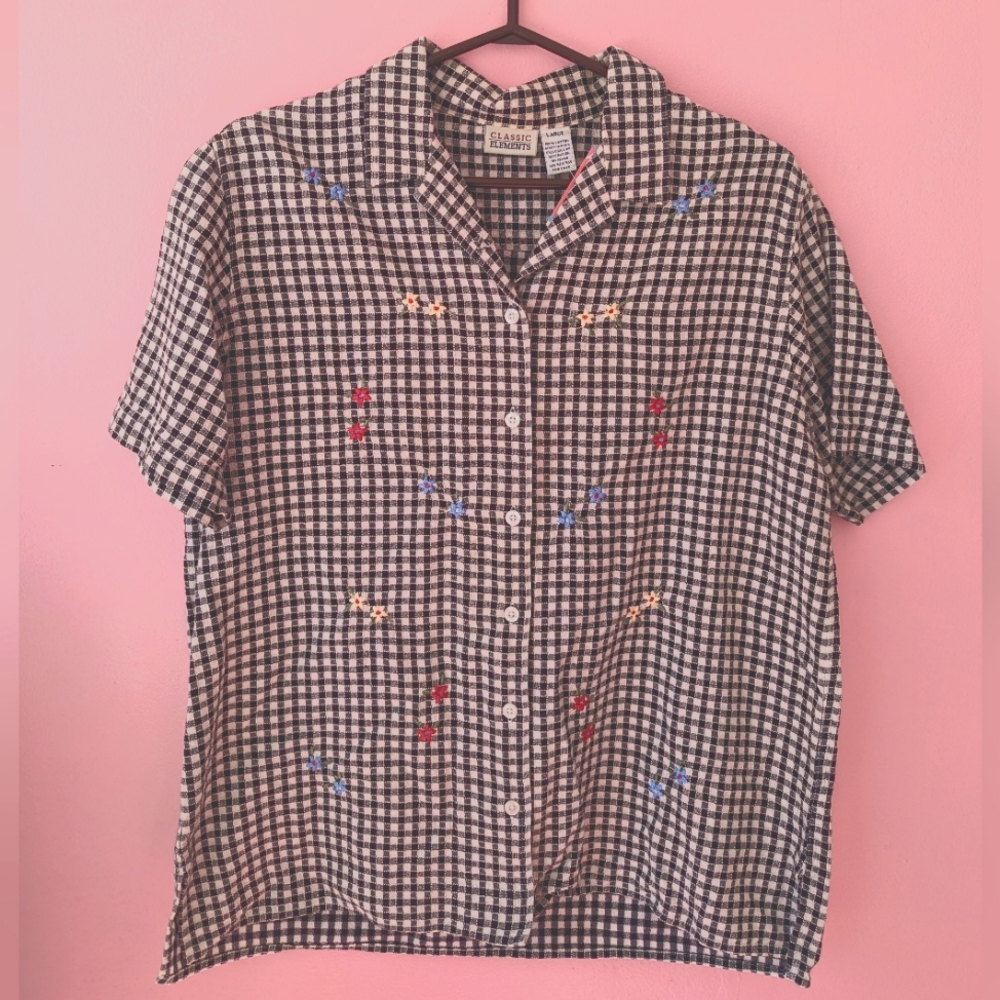Floral 90s Button Up